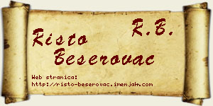 Risto Beserovac vizit kartica